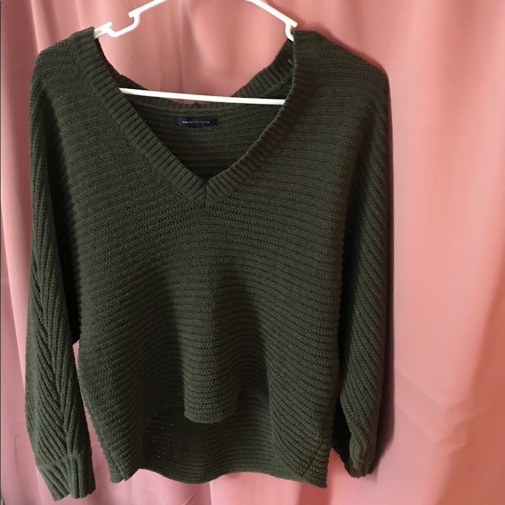 american eagle cropped sweater